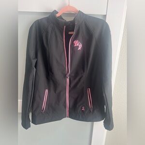 Harley-Davidson Black Jacket with Pink label soft shell jacket large